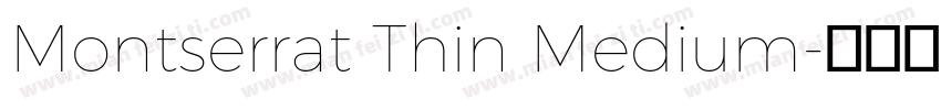 Montserrat Thin Medium字体转换